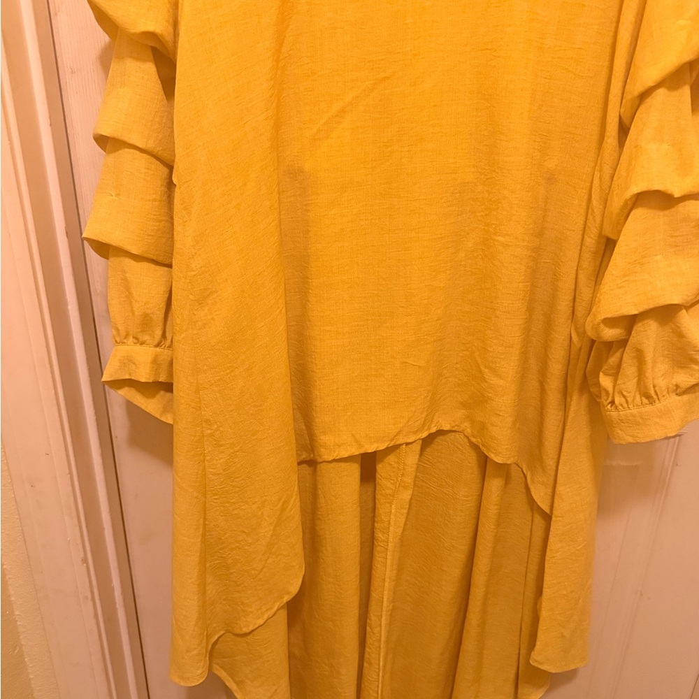 Milano Sunny Yellow Ruffled Tunic